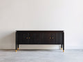 Mueble recibidor madera 165x42x80 cm - negro - estilo moderno con 4 puertas