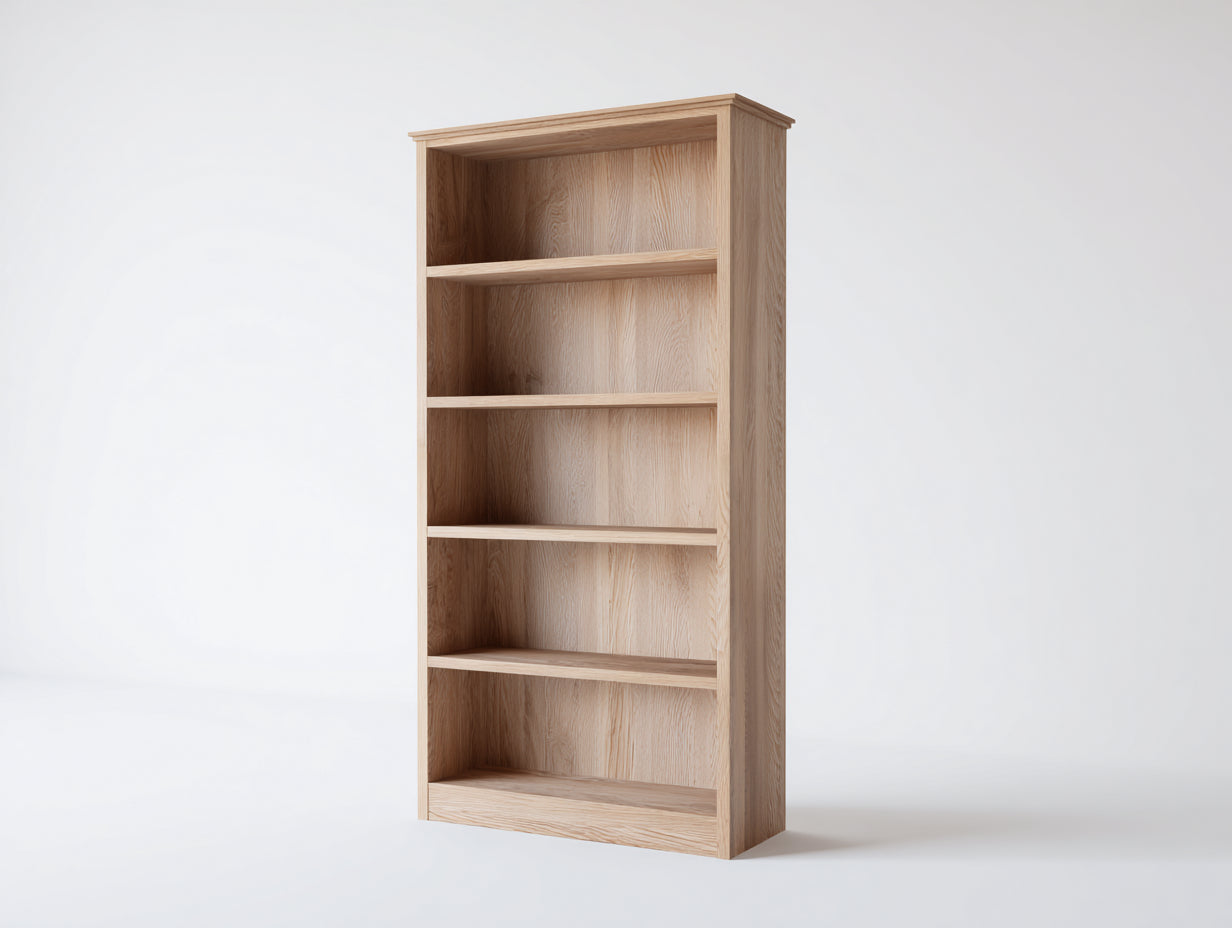 Estanterías de madera 78x34x188 cm - natural - diseño clásico para salón