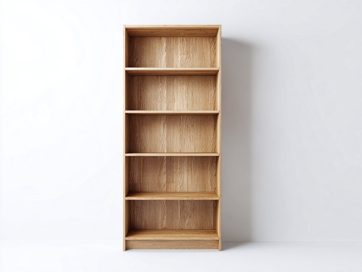 Estanterías de madera 78x32x180 cm - madera natural - diseño abierto para salón y oficina