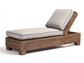 Tumbonas de ratán 190x70x82 cm - marrón-beige - diseño reclinable para jardín