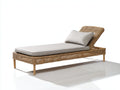 Tumbonas de ratán 198x72x84 cm beige y crema - diseño ajustable para jardín