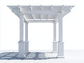 Pérgola de jardín de madera 310x255x240 cm - blanco envejecido - diseño clásico para exterior