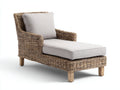 Tumbonas de ratán 185x76x88 cm beige y crema - diseño reclinable con reposabrazos