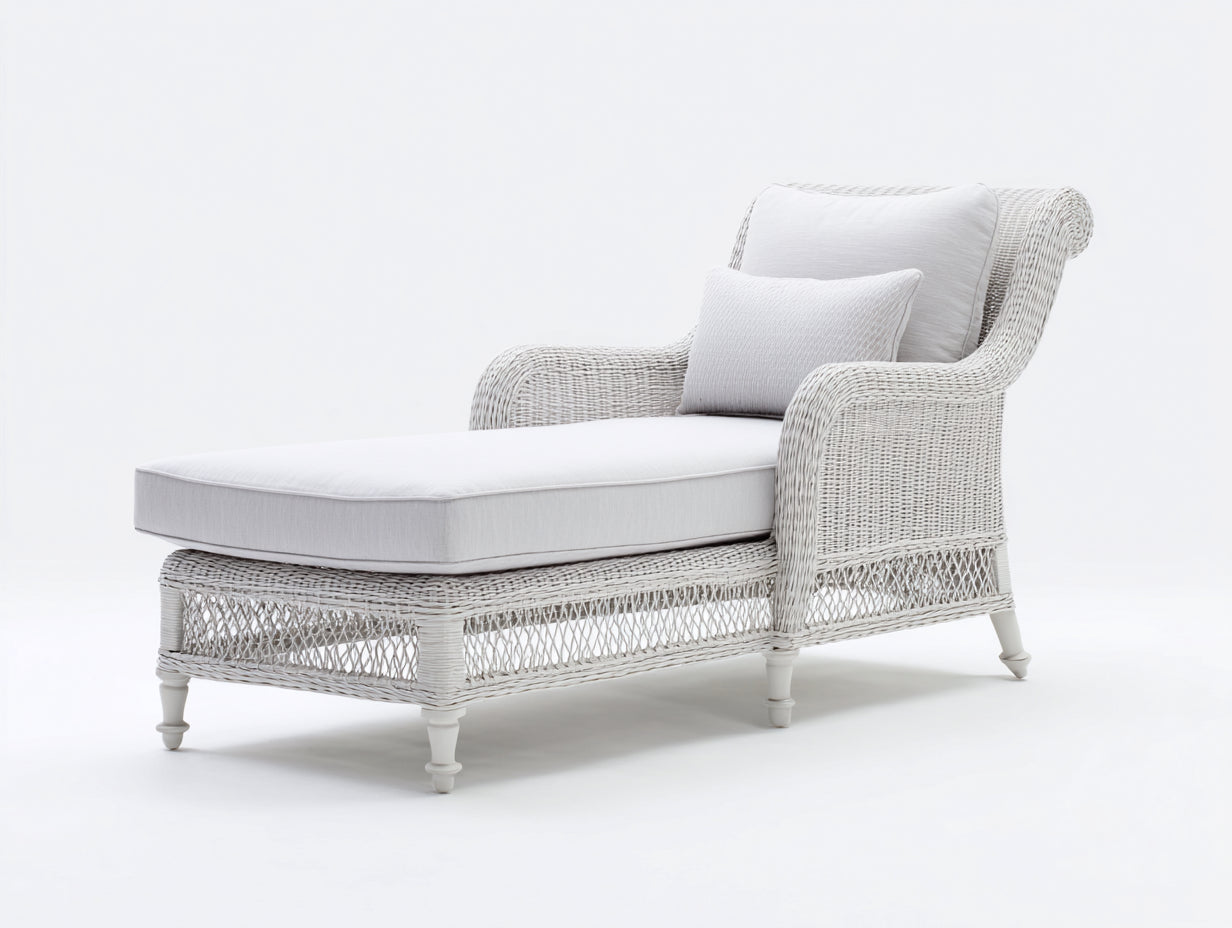 Tumbonas de ratán 192x78x94 cm blanco y blanco roto - diseño elegante para jardín